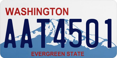 WA license plate AAT4501