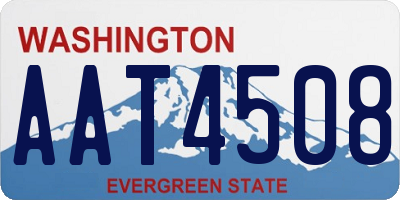 WA license plate AAT4508