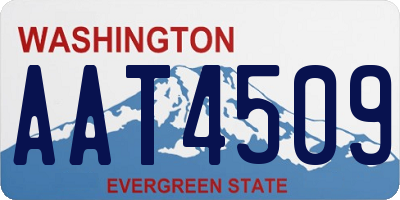WA license plate AAT4509