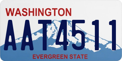 WA license plate AAT4511