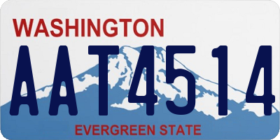 WA license plate AAT4514
