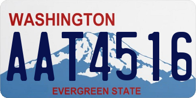 WA license plate AAT4516