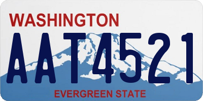 WA license plate AAT4521