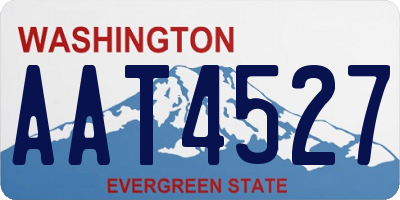 WA license plate AAT4527