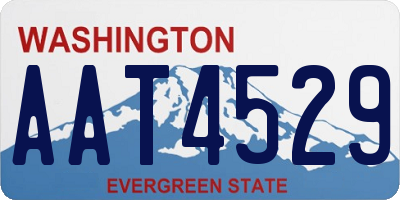 WA license plate AAT4529