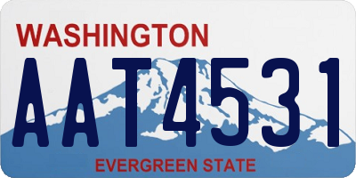 WA license plate AAT4531