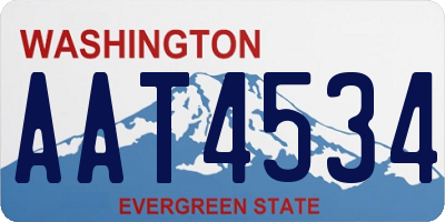 WA license plate AAT4534