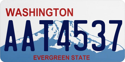 WA license plate AAT4537