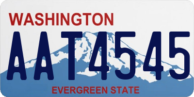 WA license plate AAT4545