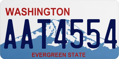 WA license plate AAT4554