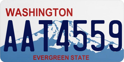 WA license plate AAT4559