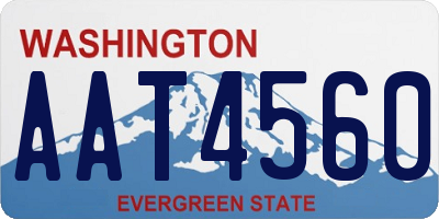 WA license plate AAT4560