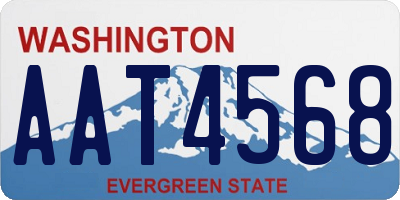 WA license plate AAT4568
