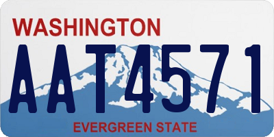 WA license plate AAT4571