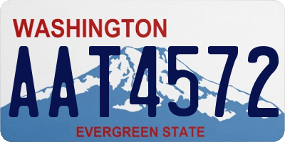 WA license plate AAT4572