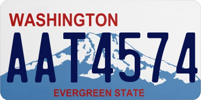 WA license plate AAT4574