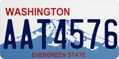 WA license plate AAT4576