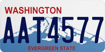 WA license plate AAT4577