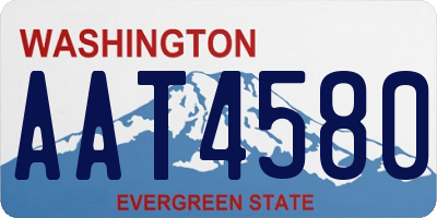 WA license plate AAT4580