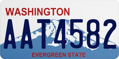 WA license plate AAT4582