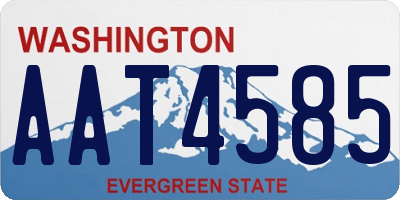WA license plate AAT4585