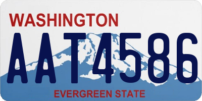 WA license plate AAT4586