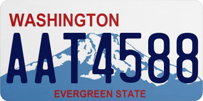 WA license plate AAT4588