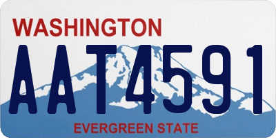WA license plate AAT4591