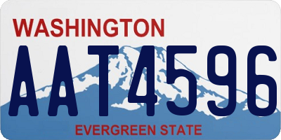 WA license plate AAT4596
