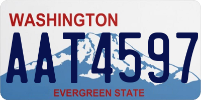 WA license plate AAT4597