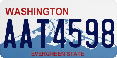 WA license plate AAT4598