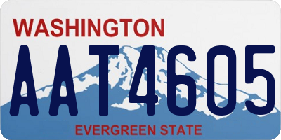 WA license plate AAT4605