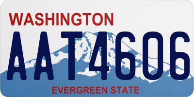 WA license plate AAT4606