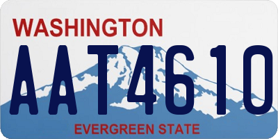 WA license plate AAT4610
