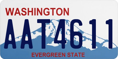 WA license plate AAT4611