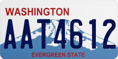 WA license plate AAT4612
