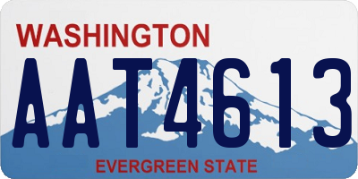 WA license plate AAT4613