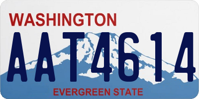 WA license plate AAT4614
