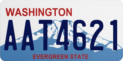 WA license plate AAT4621