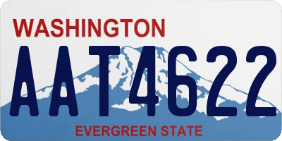 WA license plate AAT4622