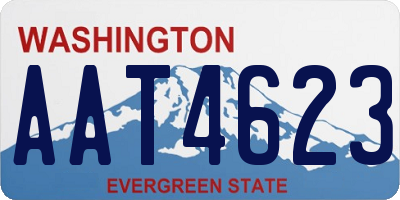 WA license plate AAT4623
