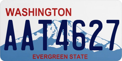 WA license plate AAT4627