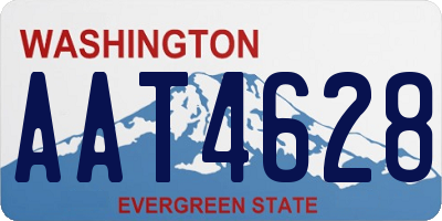 WA license plate AAT4628