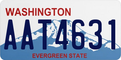 WA license plate AAT4631