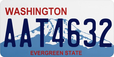 WA license plate AAT4632