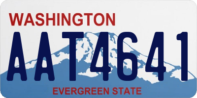 WA license plate AAT4641