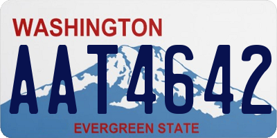 WA license plate AAT4642