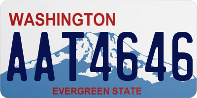 WA license plate AAT4646