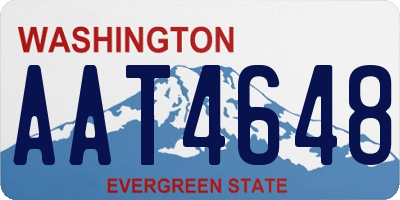 WA license plate AAT4648