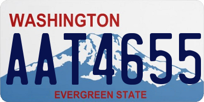 WA license plate AAT4655
